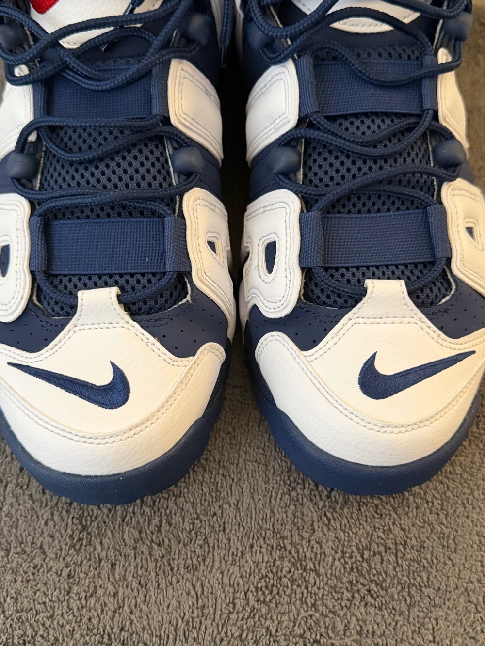 Nike Air More Uptempo ‘96 Olympic 2024 White Navy Red Mens size 10 1/2. - Picture 8 of 10